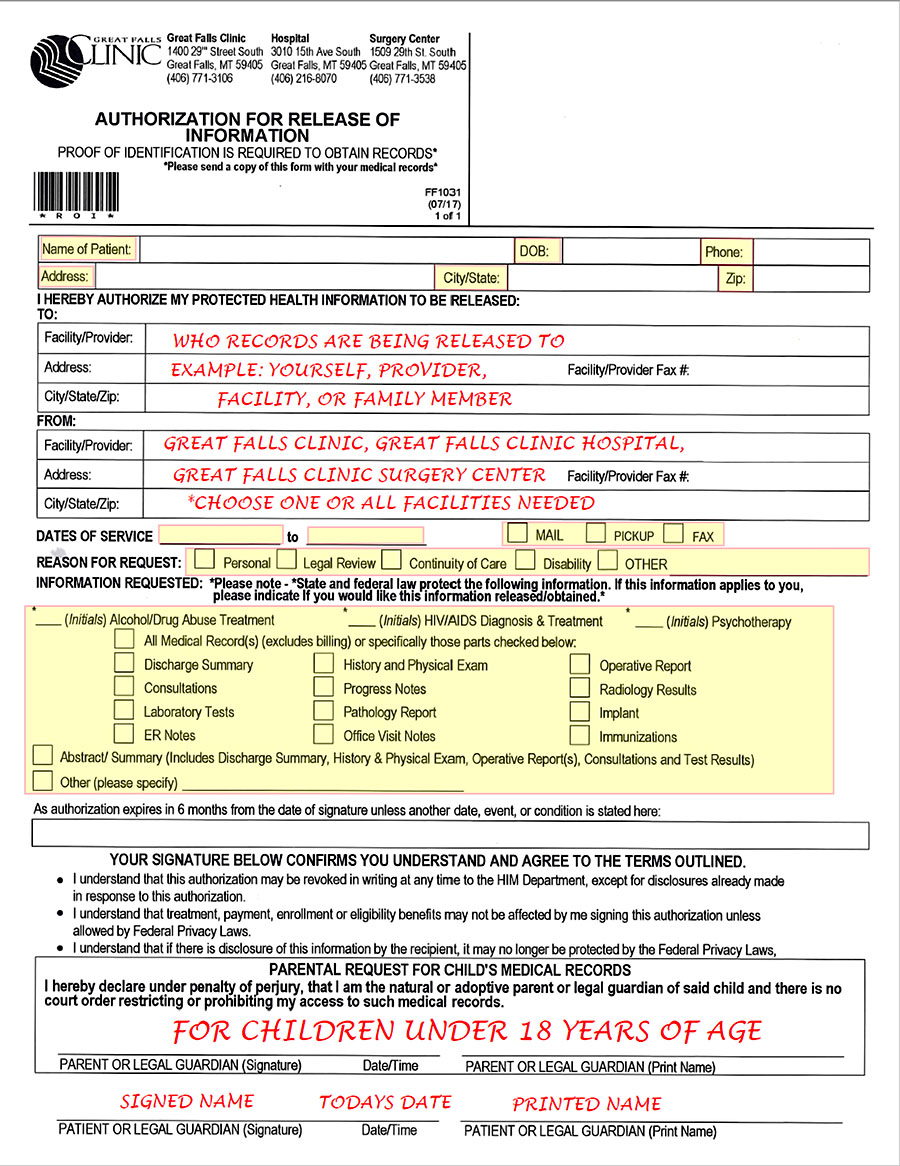 Medical Records – Great Falls Clinic In Nursing Home Physician Progress Note Template